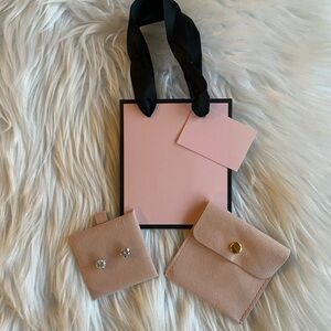 4 Ct TW Moissanite Solitaire Stud Earrings sterling silver platinum FL/D…